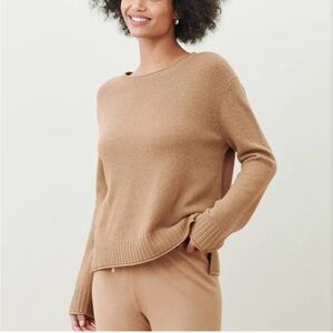 Jenni Kayne Everyday Sweater XS in dark camel